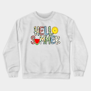 Hello Summer cute sun Crewneck Sweatshirt